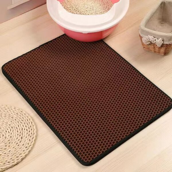 Mat Double Layer Pet Litter Box Mat Non-slip