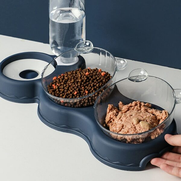 Pet Cat Bowl Automatic Feeder 3-in-1